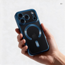 Case for iPhone 18 Pro Max / 17 Pro Max Electro Mag Cover compatible with MagSafe navy blue