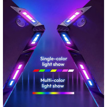 DOWINX RGB žaidimų kompiuterio stalas 48inch ( 122x60X75cm ) + nuotolinio valdymo pultas
