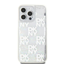 DKNY dėklas, skirtas IPHONE 15 Pro Max DKHCP15XLCPEPT ( DKNY HC skysti blizgučiai su languotu raštu), baltas DKNY dėklas, skirtas IPHONE 15 Pro Max DKHCP15XLCPEPT ( DKNY HC skysti blizgučiai su languotu raštu), baltas