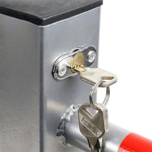 Parking space lock Eurostal B800IP, butterfly-shaped, with integrated lock Parking space lock Eurostal B800IP, butterfly-shaped, with integrated lock