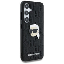 KARL LAGERFELD dėklas, skirtas SAMSUNG S25 Plius KLHCS25MPGKLKIPK (PU monograma su K formos galvutės smeigtuku), juodas KARL LAGERFELD dėklas, skirtas SAMSUNG S25 Plius KLHCS25MPGKLKIPK (PU monograma su K formos galvutės smeigtuku), juodas