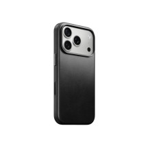 NOMAD odinis dėklas, skirtas IPHONE 18 Pro / 17 Pro, suderinamas su „MagSafe“ (tradicinė oda Case „Horween“ oda), juodas