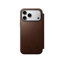 NOMAD leather case for IPHONE 18 Pro Max / 17 Pro Max compatible with MagSafe (Modern Leather Folio ECCO Leather) brown