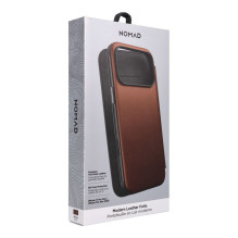 NOMAD odinis dėklas, skirtas IPHONE 18 Pro Max / 17 Pro Max, suderinamas su „MagSafe“ (modernus odinis dėklas, ECCO oda)