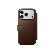NOMAD leather case for IPHONE 18 Pro / 17 Pro compatible with MagSafe (Modern Leather Folio ECCO Leather) brown