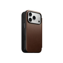 NOMAD odinis dėklas, skirtas IPHONE 18 Pro / 17 Pro suderinamas su „MagSafe“ (modernus odinis dėklas iš ECCO odos), ruda