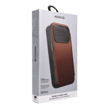 NOMAD odinis dėklas, skirtas IPHONE 18 Pro / 17 Pro suderinamas su „MagSafe“ (modernus odinis dėklas iš ECCO odos), ruda