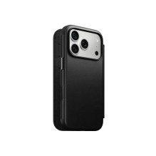 NOMAD odinis dėklas, skirtas IPHONE 18 Pro / 17 Pro suderinamas su „MagSafe“ (modernus odinis dėklas iš ECCO odos), juod