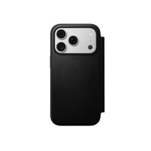 NOMAD odinis dėklas, skirtas IPHONE 18 Pro / 17 Pro suderinamas su „MagSafe“ (modernus odinis dėklas iš ECCO odos), juod
