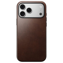 NOMAD leather case for IPHONE 18 Pro Max / 17 Pro Max compatible with MagSafe (Modern Leather Case Horween Leather) rust
