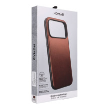 NOMAD leather case for IPHONE 18 Pro Max / 17 Pro Max compatible with MagSafe (Modern Leather Case Horween Leather) rust