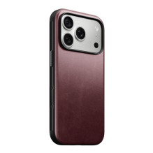 NOMAD leather case for IPHONE 18 Pro / 17 Pro compatible with MagSafe (Modern Leather Case Horween Leather) burgund
