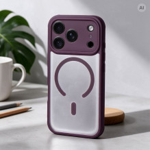 Case for iPhone 18 Pro / 17 Pro Full Matte Mag Cover compatible with MagSafe burgundy Case for iPhone 18 Pro / 17 Pro Full Matte Mag Cover compatible with MagSafe burgundy