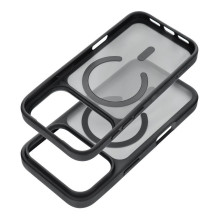 iPhone 13 / 14 dėklas Forcell F-Protect Smoke Hybrid Premium Lite, suderinamas su MagSafe, juodas
