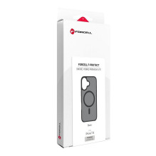 „iPhone 16“ Forcell „F-Protect Smoke Hybrid Premium Lite“ dėklas, suderinamas su „MagSafe“, juodas