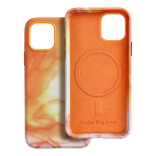 LEATHER MAG COVER case for IPHONE 11 Pro orange splash LEATHER MAG COVER case for IPHONE 11 Pro orange splash