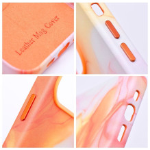 LEATHER MAG COVER case for IPHONE 11 Pro orange splash LEATHER MAG COVER case for IPHONE 11 Pro orange splash