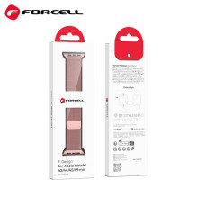 Dirželis Apple laikrodžiui Forcell F-Design FA03 magnetinis plienas 38 / 40 / 41 mm rožinis