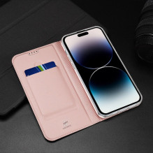 DUX DUCIS piniginės dėklas SKIN PRO, skirtas IPHONE 15 Pro, rožinis DUX DUCIS piniginės dėklas SKIN PRO, skirtas IPHONE 15 Pro, rožinis