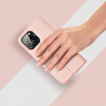 DUX DUCIS piniginės dėklas SKIN PRO, skirtas IPHONE 15 Pro, rožinis DUX DUCIS piniginės dėklas SKIN PRO, skirtas IPHONE 15 Pro, rožinis