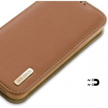 DUX DUCIS piniginės dėklas HIVO skirtas IPHONE 15 rudos spalvos