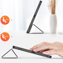 DUX DUCIS dėklas DOMO sulankstomas su pieštuko dėklu, skirtas SAMSUNG Tab S9 Plus, juodas