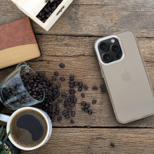 iPhone 11 dėklas, perlinis, juodas