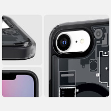 SPIGEN dėklas ULTRA HIBRIDINIS MAG suderinamas su „MagSafe“, skirtas IPHONE 16E 2025 „Zero One“ juodas SPIGEN dėklas ULTRA HIBRIDINIS MAG suderinamas su „MagSafe“, skirtas IPHONE 16E 2025 „Zero One“ juodas
