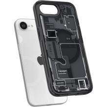 SPIGEN case ULTRA HYBRID MAG compatible with MagSafe for IPHONE 16E 2025 zero one black