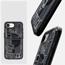 SPIGEN case ULTRA HYBRID MAG compatible with MagSafe for IPHONE 16E 2025 zero one black