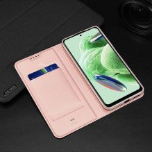 DUX DUCIS piniginės dėklas SKIN PRO, skirtas REDMI NOTE 12 5G rožinis DUX DUCIS piniginės dėklas SKIN PRO, skirtas REDMI NOTE 12 5G rožinis