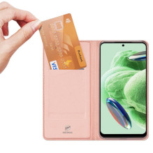 DUX DUCIS piniginės dėklas SKIN PRO, skirtas REDMI NOTE 12 5G rožinis DUX DUCIS piniginės dėklas SKIN PRO, skirtas REDMI NOTE 12 5G rožinis