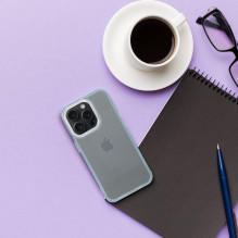 „iPhone 15 PRO“ perlų šviesiai mėlynas dėklas