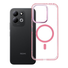 Case for Xiaomi Redmi 17 4G / 5G Frame Clear Hybrid Mag Cover compatible with MagSafe powder pink Case for Xiaomi Redmi 17 4G / 5G Frame Clear Hybrid Mag Cover compatible with MagSafe powder pink