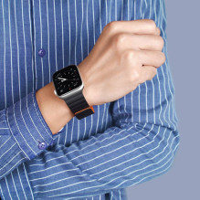 DUX DUCIS dirželis CHAIN magnetinis silikoninis laikrodžiui Apple 38 / 40 / 41 mm juodas DUX DUCIS dirželis CHAIN magnetinis silikoninis laikrodžiui Apple 38 / 40 / 41 mm juodas