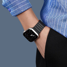 DUX DUCIS dirželis CHAIN magnetinis silikoninis laikrodžiui Apple 38 / 40 / 41 mm juodas DUX DUCIS dirželis CHAIN magnetinis silikoninis laikrodžiui Apple 38 / 40 / 41 mm juodas