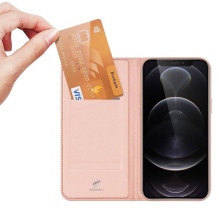 DUX DUCIS piniginės dėklas SKIN PRO, skirtas IPHONE 13 Pro Max, rožinis DUX DUCIS piniginės dėklas SKIN PRO, skirtas IPHONE 13 Pro Max, rožinis