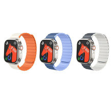 „Apple Watch“ apyrankė Hoco magnetinė silikoninė 42 / 44 / 45 / 49 mm AS102 žvaigždžių šviesos ir oranžinės spalvos „Apple Watch“ apyrankė Hoco magnetinė silikoninė 42 / 44 / 45 / 49 mm AS102 žvaigždžių šviesos ir oranžinės spalvos