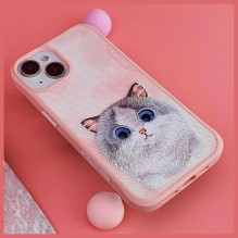NIMMY dėklas BIG EYED PET 2.0 Cat, skirtas IPHONE 15 Pro, rožinis