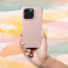 Dėklas iPhone 15 PRO Silicone Zephyr Mag Dangtelis zgodny z MagSafe rožinis