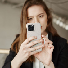 Dėklas iPhone 15 PRO Silicone Zephyr Mag Dangtelis zgodny z MagSafe baltas