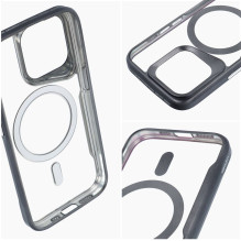 „iPhone 15 PRO MAX“ dėklas, „Ergofit Newzone“, suderinamas su „MagSafe“, juodas