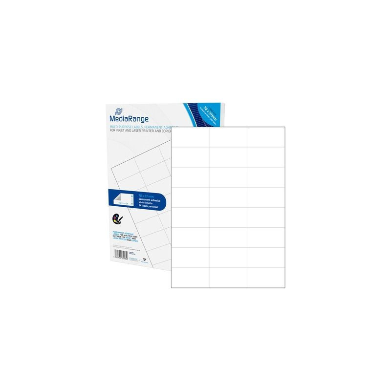 MediaRange MRINK149 self-adhesive label Permanent White 1200 pc(s)