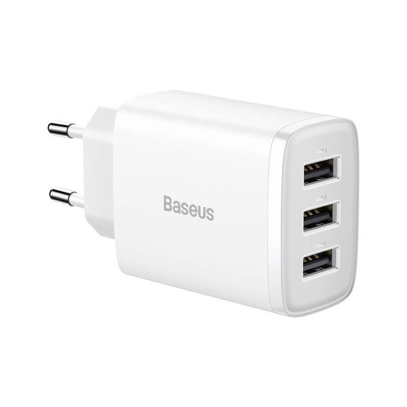 Baseus CCXJ020102 mobiliojo įrenginio įkroviklis, universalus, baltas AC vidaus patalpoms
