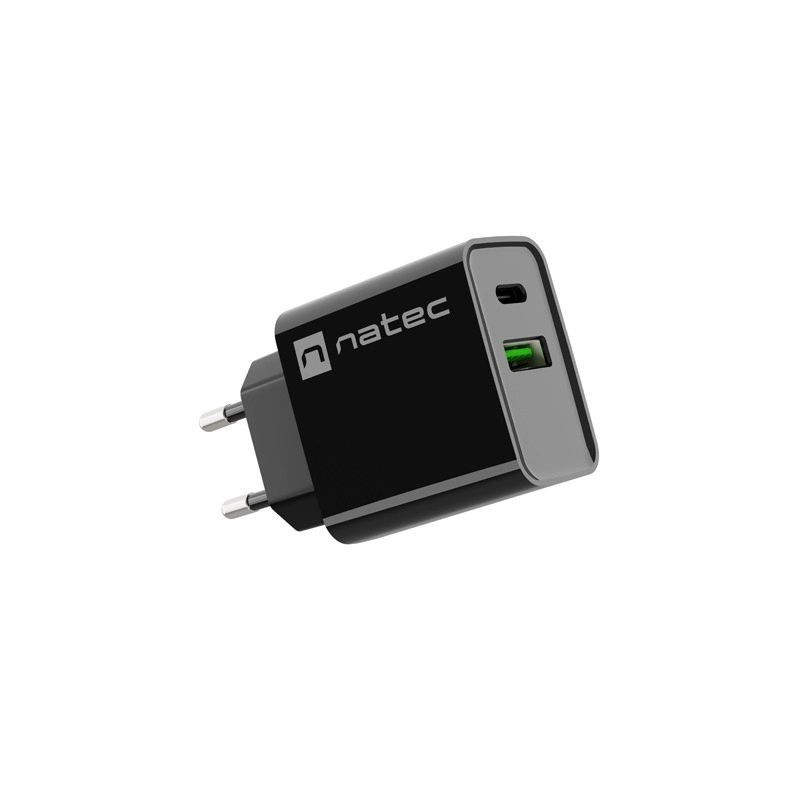 NATEC Įkroviklis Ribera USB-A+USB-C PD 20W