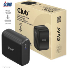 CLUB3D Kelioninis įkroviklis 100 vatų GAN technologija USB-IF TID sertifikuotas Vieno prievado USB C tipo maitinimo šalt