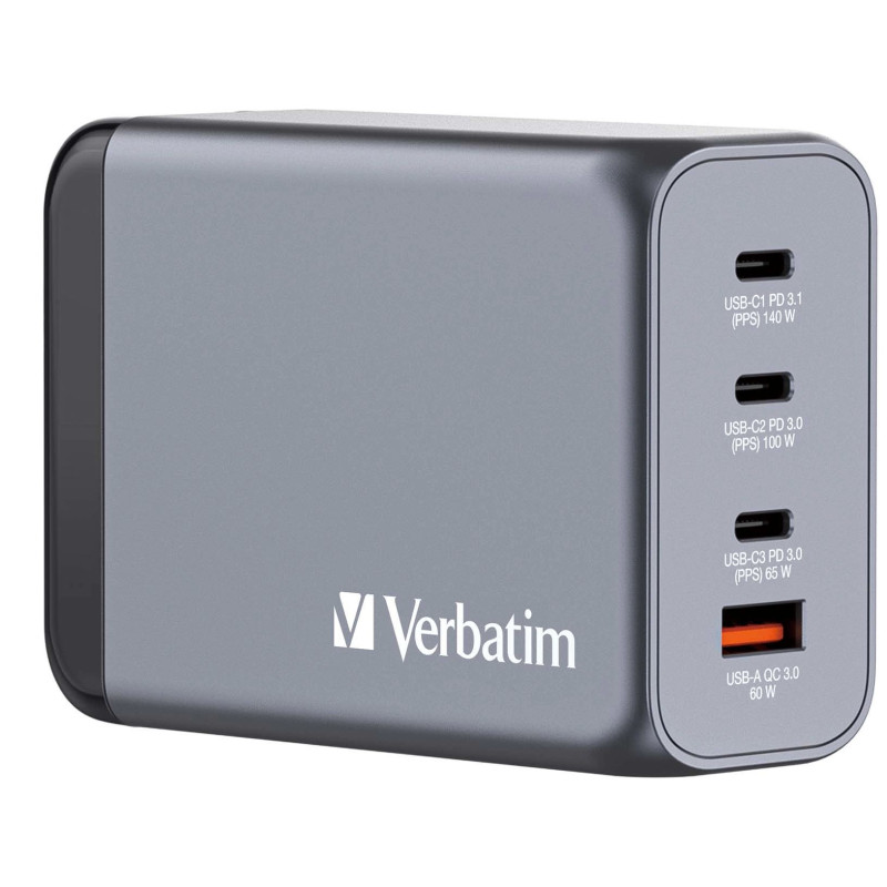 VERBATIM Įkroviklis GNC-240 GaN su 4 Port