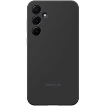 „Samsung“ silikoninis dėklas, skirtas „Samsung Galaxy A55“, juodas EF-PA556TBEGWW