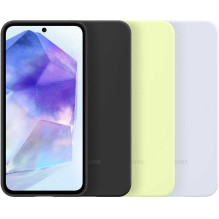„Samsung“ silikoninis dėklas, skirtas „Samsung Galaxy A55“, juodas EF-PA556TBEGWW