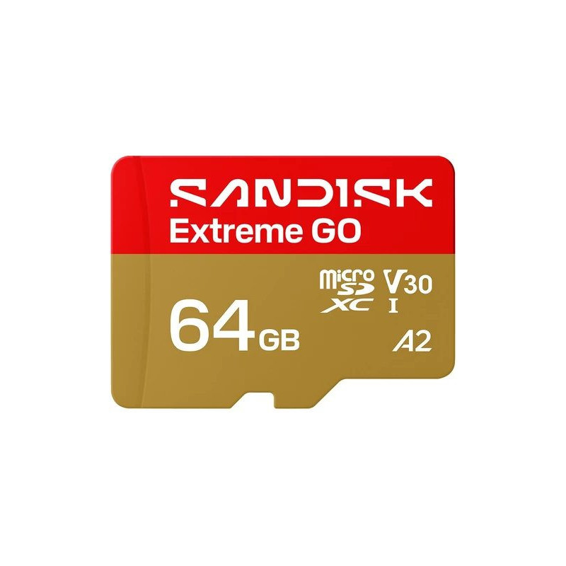 SanDisk Extreme GO 64 GB MicroSDXC UHS-I 170 MB / s 80 MB / s, 3 klasė ( U3 )